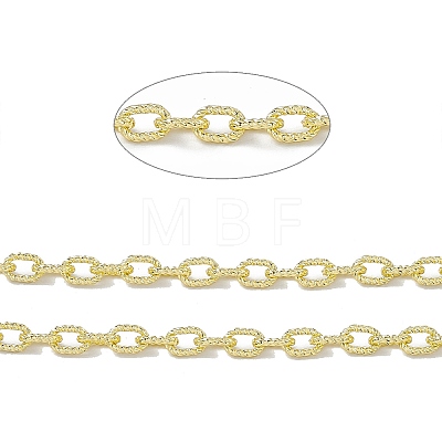 Handmade Brass Textured Cable Chains CHC-F015-23G-1