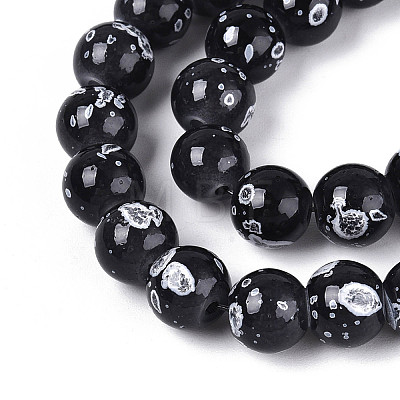 Baking Paint Glass Beads X1-DGLA-N015-8mm-10-1