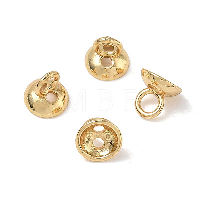 Brass Bead Cap Pendant Bails KK-CBA50B0-25G-1