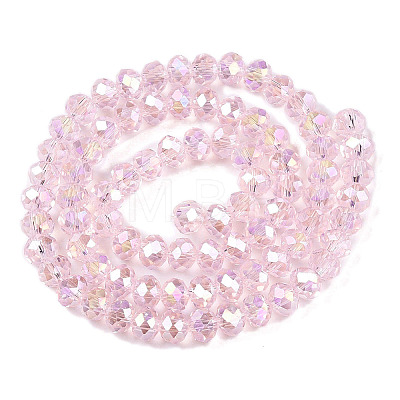Electroplate Glass Beads Strands EGLA-A044-T6mm-B10-1