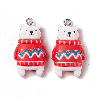 Christmas Theme Opaque Resin Pendants LS-FIND-E025-21-1