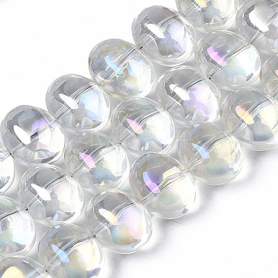 Electroplate Glass Beads Strand X-EGLA-S188-22-B03-1