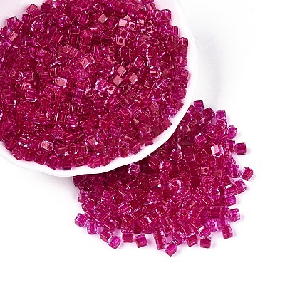 Transparent Inside Colours Glass Seed Beads SEED-T007-11C-1