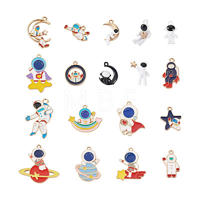 Craftdady 36Pcs 18 Styles Baking Painted Alloy Pendants FIND-CD0001-03-1