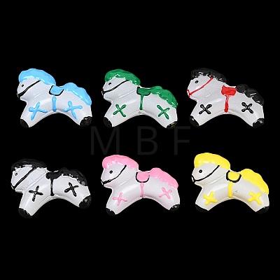 Painted Opaque Glass Enamel Beads GL-CBA4370-10-1