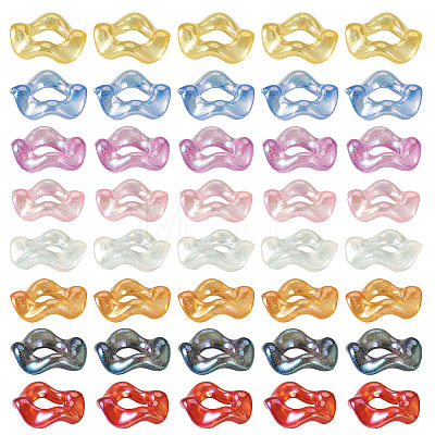Plated UV Transparent Acrylic Beads FIND-TAC0035-52-1