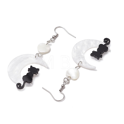 Acrylic Dangle Earrings EJEW-JE06333-01-1