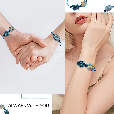 Adjustable Braided Nylon Cord Macrame Pouch Bracelet Making AJEW-SW00013-05-1
