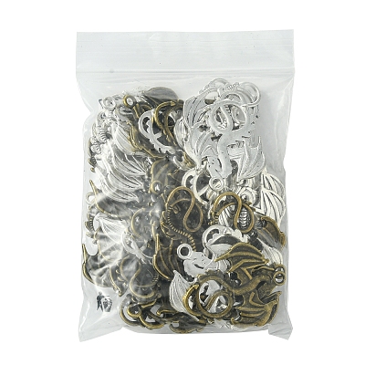 30Pcs 2 Colors Tibetan Style Alloy Pendants TIBEP-FS0001-17-1