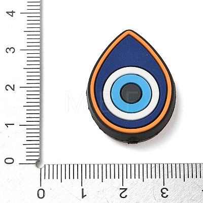 Evil Eye Theme Silicone Beads SL-CBACE28-03D-1