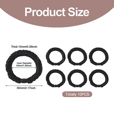 10Pcs Polyester Hair Accessories OHAR-TAD0001-02-1