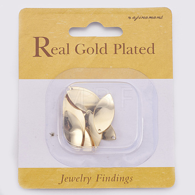Real 18K Gold Plated Brass Pendants X-KK-R037-160G-1