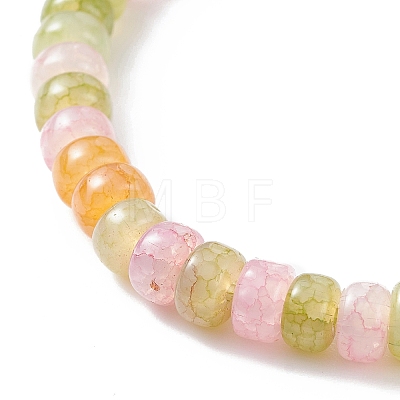 Imitation Gemstone Glass Beaded Stretch Bracelet with Synthetic Hematite for Women BJEW-JB07659-1