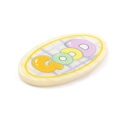 Acrylic Oval with Word Cabochons FIND-B003-05-1