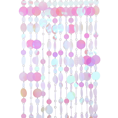20Pcs PVC Sequin Round Beaded Curtain AJEW-CN0006-55A-1
