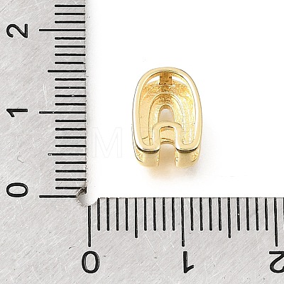 Brass Micro Pave Clear Cubic Zirconia Initial Spacer Bars KK-E802-34G-A-1