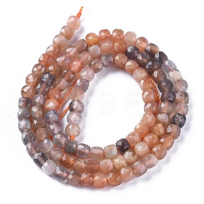 Natural Sunstone Beads Strands G-E560-A14-1