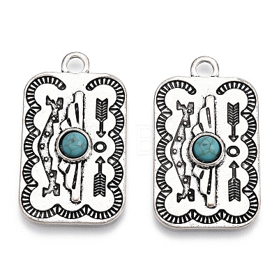 Synthetic Turquoise Pendants FIND-TADZ0001-13AS-1