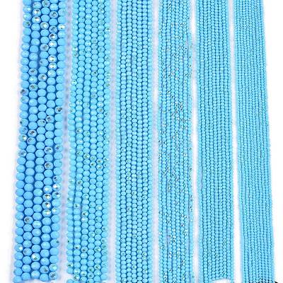 Electroplate Opaque Solid Color Glass Beads Strands LS-EGLA-A044-P8mm-L08-1