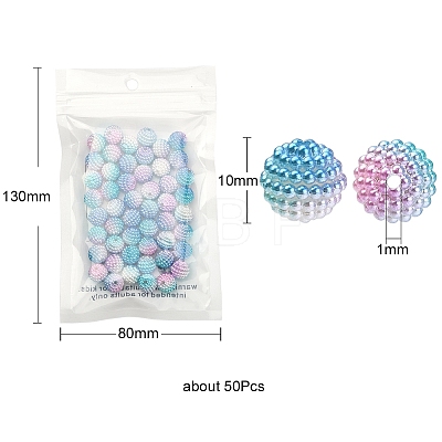 50Pcs Imitation Pearl Acrylic Beads OACR-YW0001-11H-1