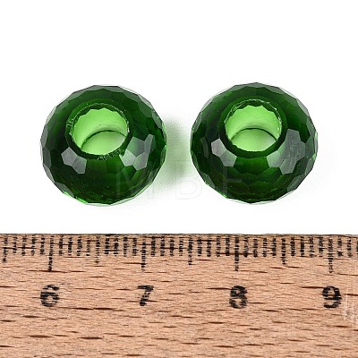 Transparent Glass European Beads GPDL-Q024-14mm-A05-1