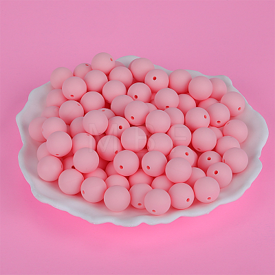 Round Silicone Focal Beads SI-JX0046A-47-1