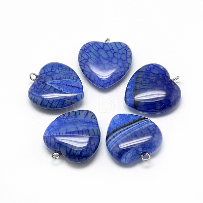 Natural Brazilian Agate Pendants X-G-S262-01A-1