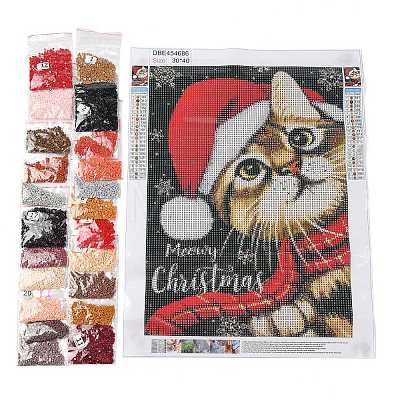 DIY Christmas Theme Diamond Painting Kits DIY-U002-02A-1