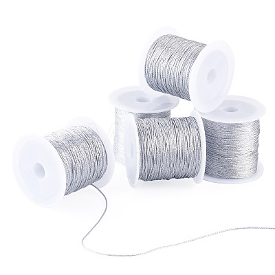 5 Rolls 5 Sizes Round PET Metallic Thread MCOR-TA0001-02A-1