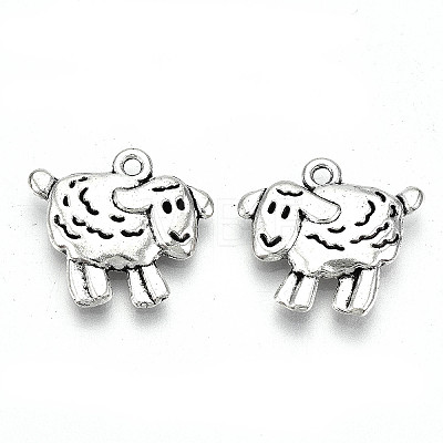 Tibetan Style Alloy Pendants LS-TIBE-S323-019AS-RS-1