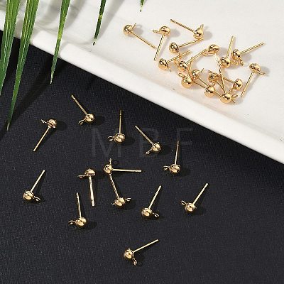 SHEGRACE Brass Stud Earring Findings XGR0023G-34G-1