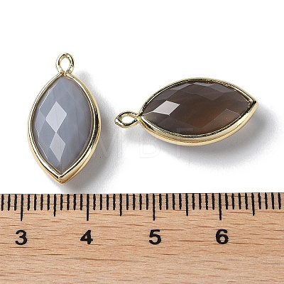 Natural Grey Agate Pendants G-B009-01G-T-1