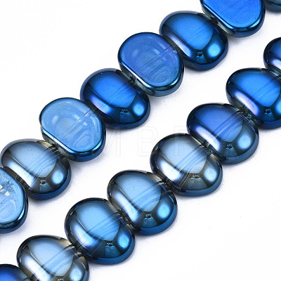 Electroplate Glass Beads Strands EGLA-N008-012-1