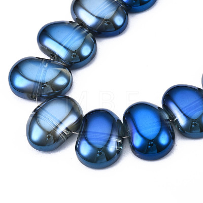 Electroplate Glass Beads Strands EGLA-N008-012-1