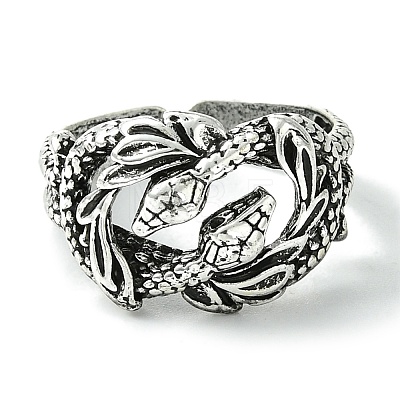 Snake Alloy Open Cuff Rings RJEW-K275-86AS-1