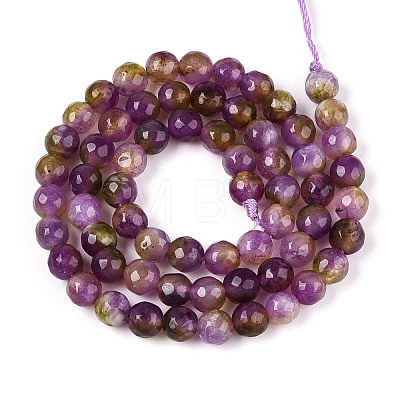 Dyed Natural White Jade Beads Strands G-T139-6mm-60-13-1