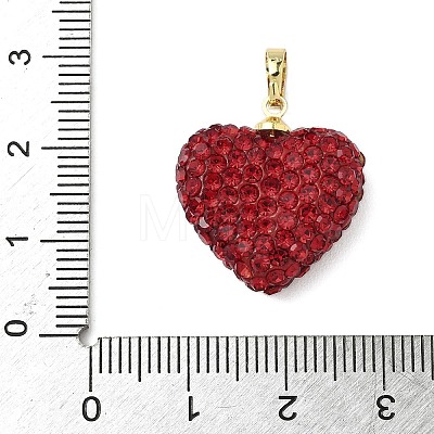 Brass Rhinestone Pendants KK-K293-48A-G-1