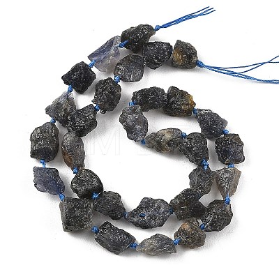 Raw Rough Natural Iolite Beads Strands G-D101-A01-1