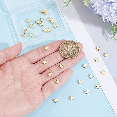 50Pcs Brass Beads KK-BBC0027-41B-1