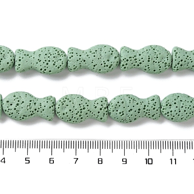 Fish Dyed Natural Lava Rock Beads Strands G-O126-01A-06-1