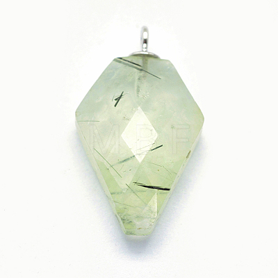 Natural Gemstone Pendants G-I196-02S-1