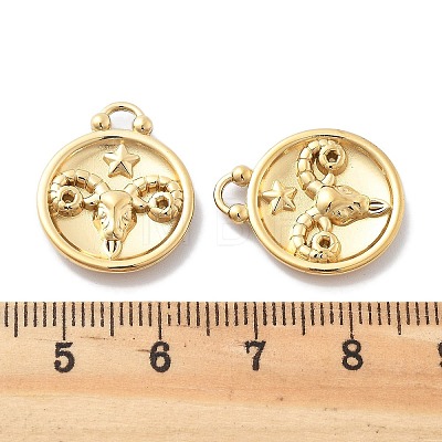 PVD Vacuum Plating 304 Stainless Steel Rhinestone Pendants STAS-R130-01G-02-1