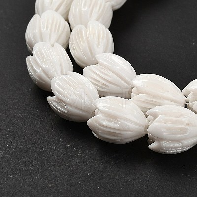 Synthetic Coral Dyed Carved Beads Strands CORA-P004-01D-1