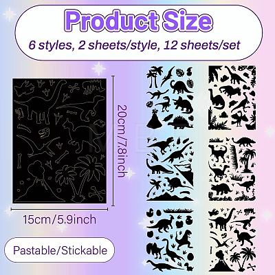 12 Sheets 6 Styles Religion Self-Adhesive PVC Waterproof Picture Stickers DIY-WH0605-009-1