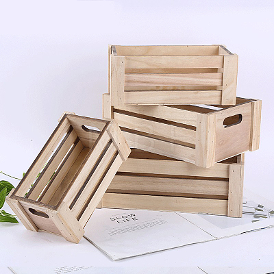 Wooden Storage Nesting Crates WOCR-PW0001-087D-1