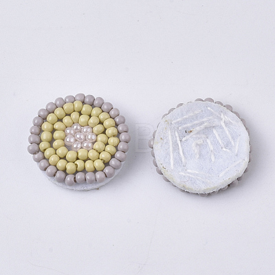 Glass Seed Beads Cabochons FIND-S321-03K-1