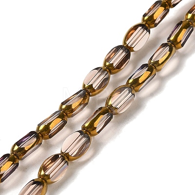 Electroplate Opaque Color Glass Beads Strands EGLA-Q127-A01-02-1