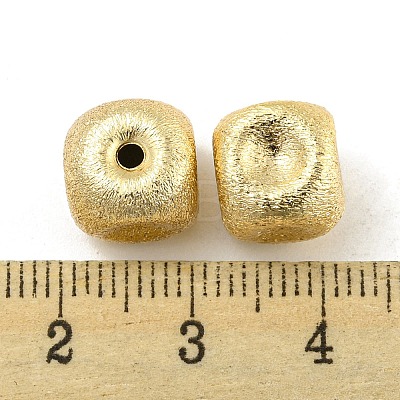 Brass Textured Beads KK-P258-04C-G-1