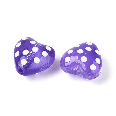 Transparent Glass Enamel Beads Strands GLAA-N061-10B-1