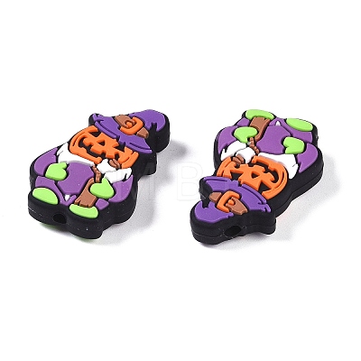 Halloween Food Grade Silicone Focal Beads SIL-Z022-01E-1